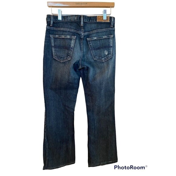 X2 Denim Laboratory Dark Wash Jeans Sz.4 Long Flare Leg - Picture 2 of 4